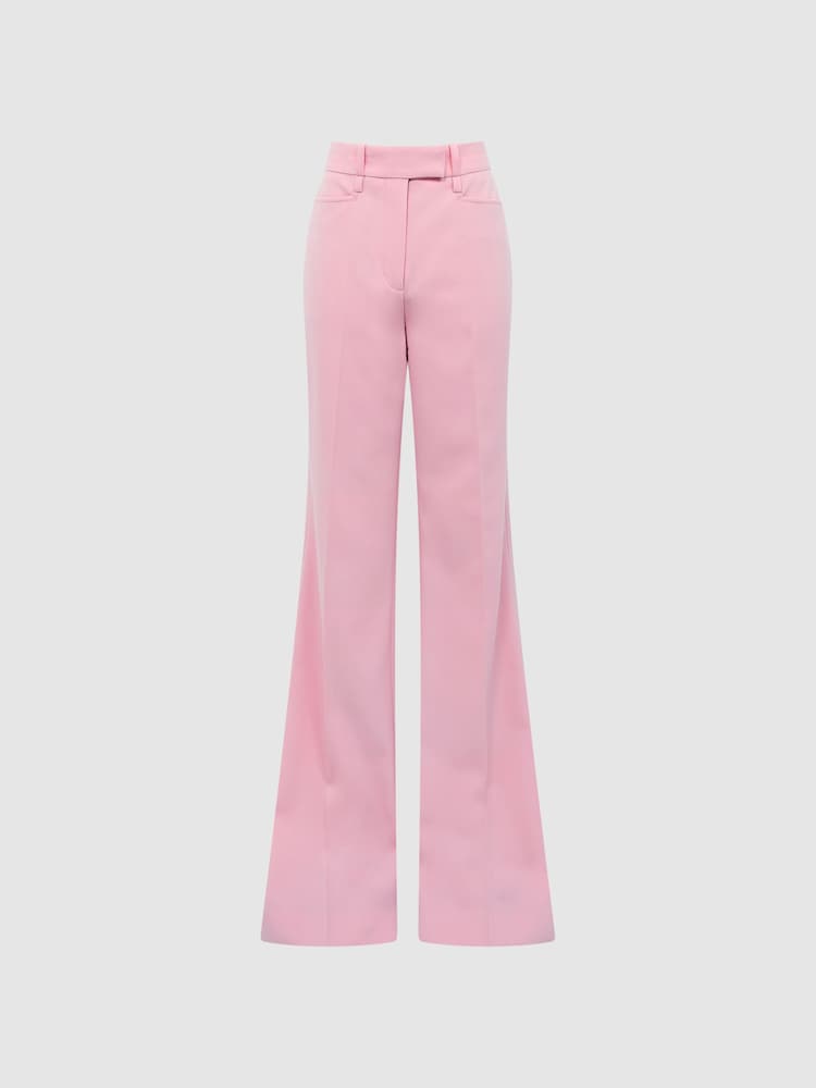 Reiss Pink Blair High Rise Wide Leg Trousers - Image 2 of 7