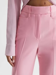 Reiss Pink Blair High Rise Wide Leg Trousers - Image 4 of 8