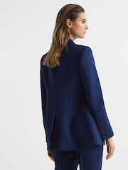 Reiss Blue Kali Double Breasted Wool Blazer - Image 5 of 7