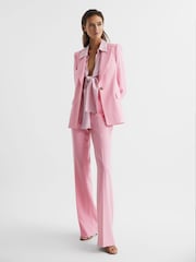 Reiss Pink Blair Single Breasted Wool Blend Blazer - Image 5 of 7