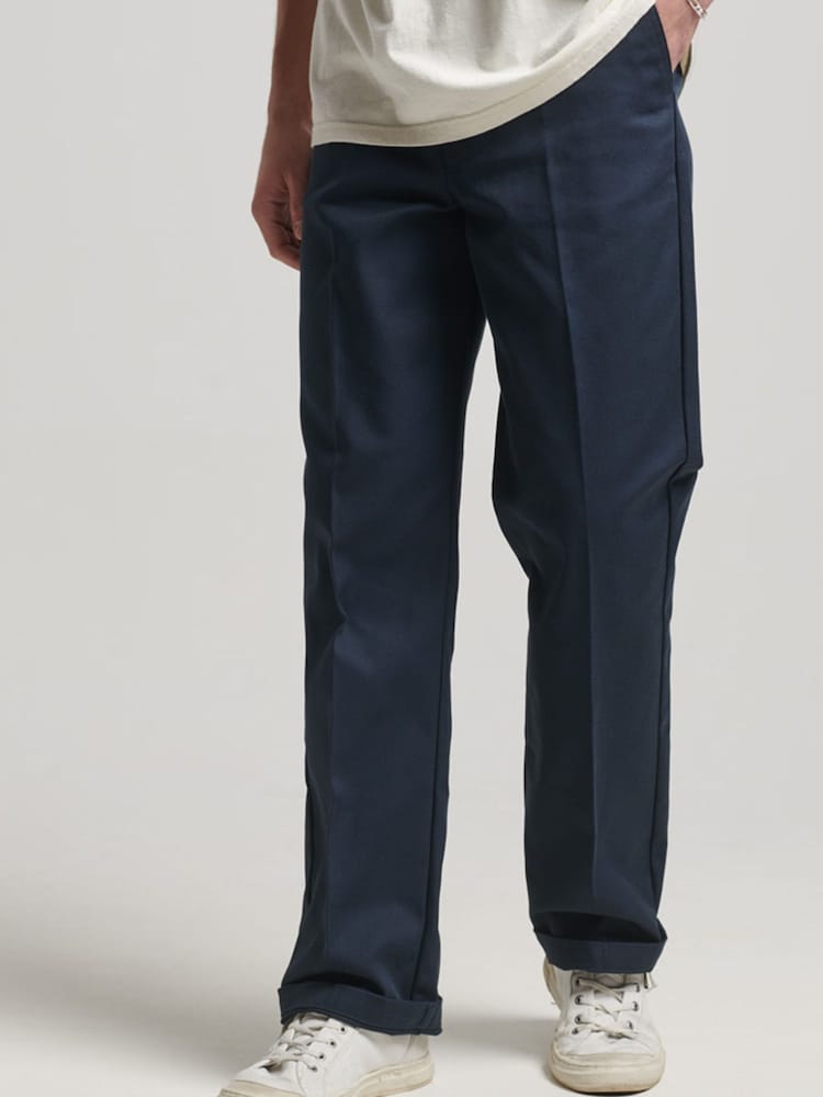 Superdry Blue Vintage Straight Chinos - Image 1 of 6