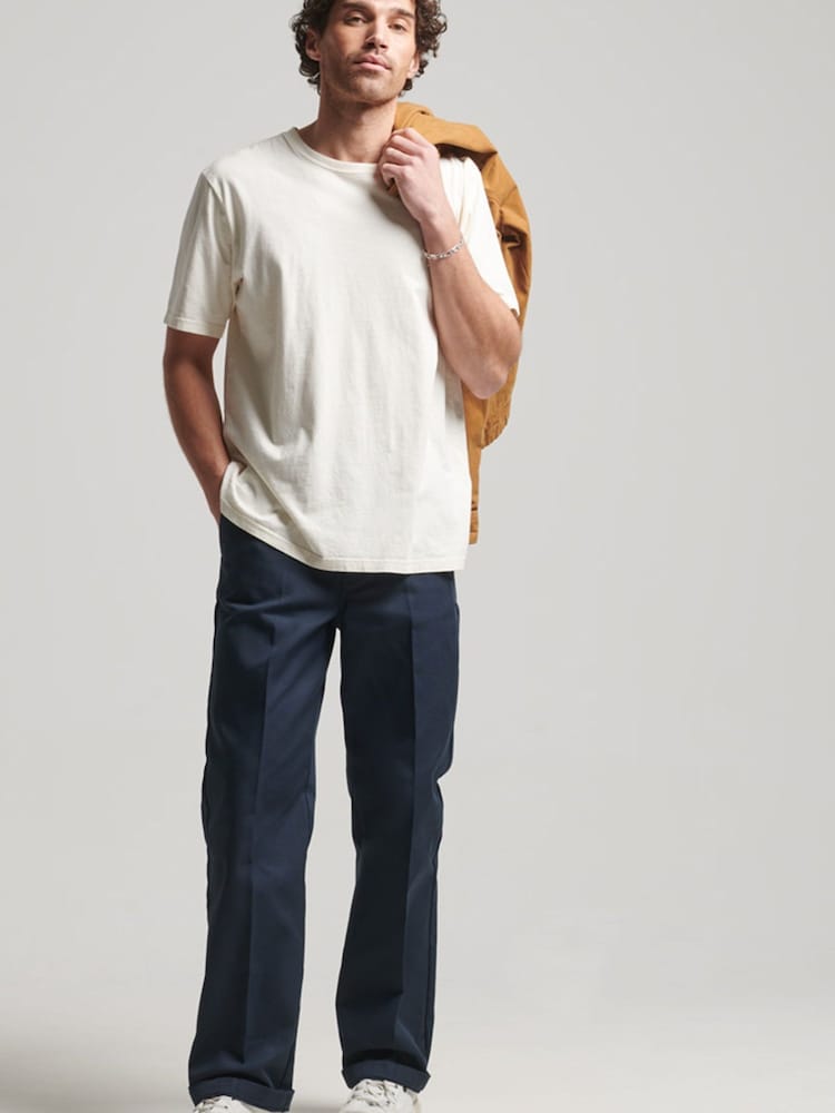 Superdry Blue Vintage Straight Chinos - Image 2 of 6