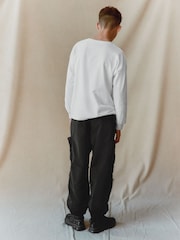 Black Lined Parachute Cargo Trousers (3-16yrs) - Image 3 of 8