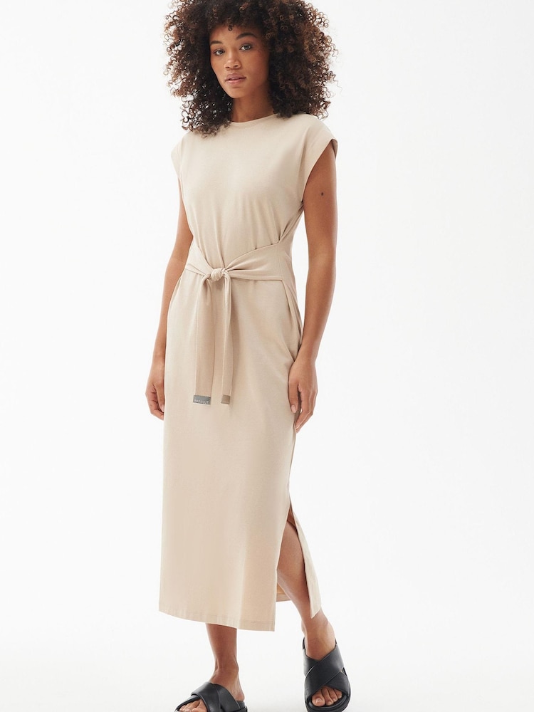 Barbour® International Biege Soules Belted Midi Dress - Image 1 of 8 Barbour® International Biege Soules Belted Midi Dress - Image 1 of 8