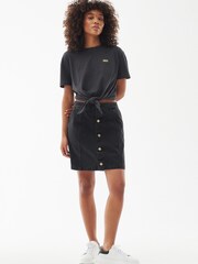 Barbour® International Lorimer Denim Button Skirt - Image 3 of 5