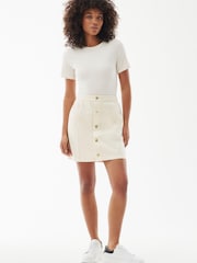 Barbour® International Lorimer Denim Button Skirt - Image 3 of 5