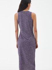 Barbour® International Purple Sanderson Printed Midi Dress - Image 2 of 5