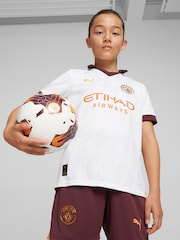 Puma White Manchester City Away Replica 23/24 Kids Football Shirt - Image 2 of 6