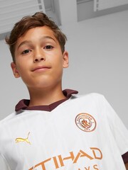 Puma White Manchester City Away Replica 23/24 Kids Football Shirt - Image 3 of 6