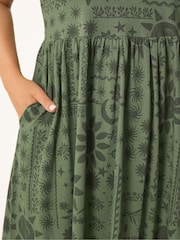 Yours Curve Green Throw On Smock Dress - Image 4 of 5
