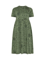 Yours Curve Green Throw On Smock Dress - Image 5 of 5
