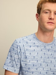 Navy Blue Pattern T-Shirt - Image 1 of 7