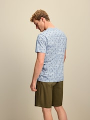 Navy Blue Pattern T-Shirt - Image 3 of 7
