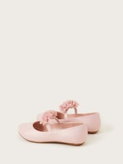 Monsoon Pink Shimmer Corsage Ballerina Flats - Image 2 of 2