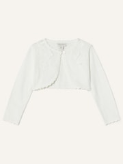 Monsoon Cream Baby 100% Cotton 3D Petal Cardigan - Image 1 of 3
