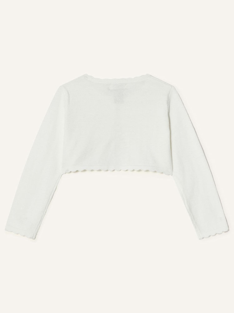 Monsoon Cream Baby 100% Cotton 3D Petal Cardigan - Image 2 of 3