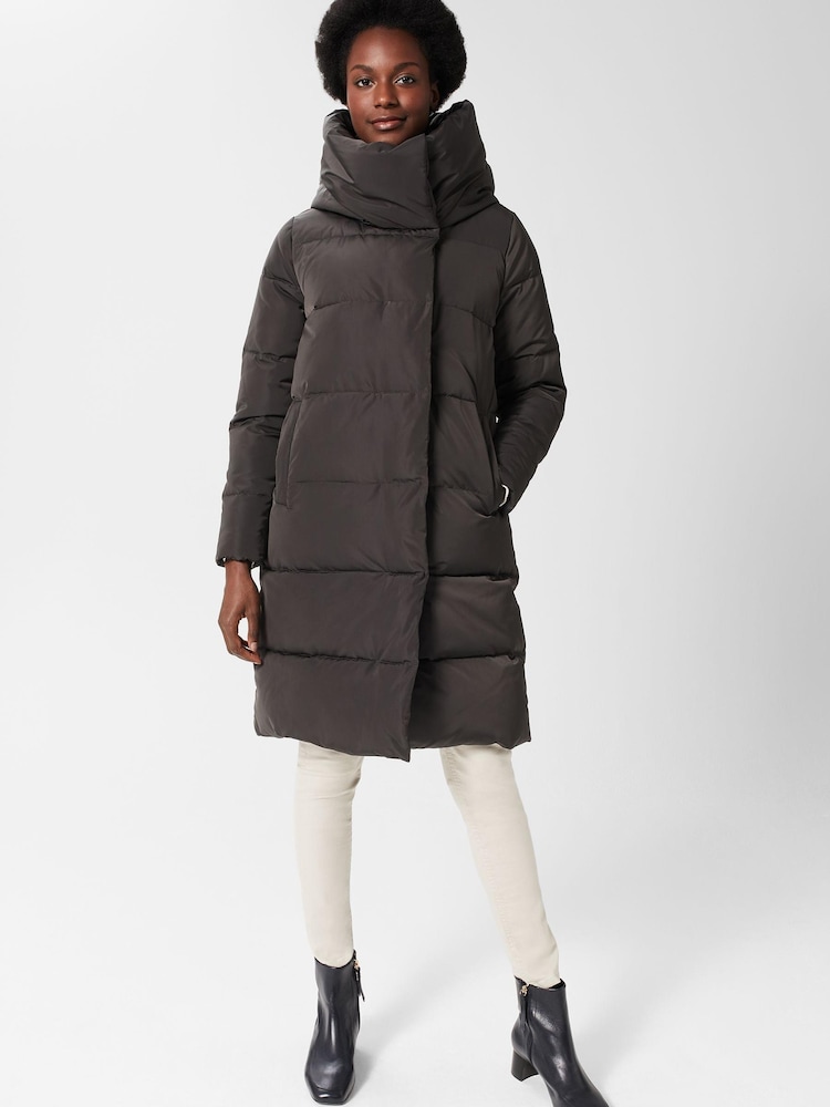 Hobbs Grey Petite Heather Puffer Jacket - Image 1 of 4