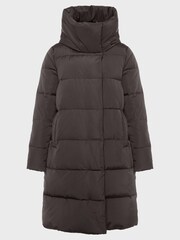 Hobbs Grey Petite Heather Puffer Jacket - Image 4 of 4