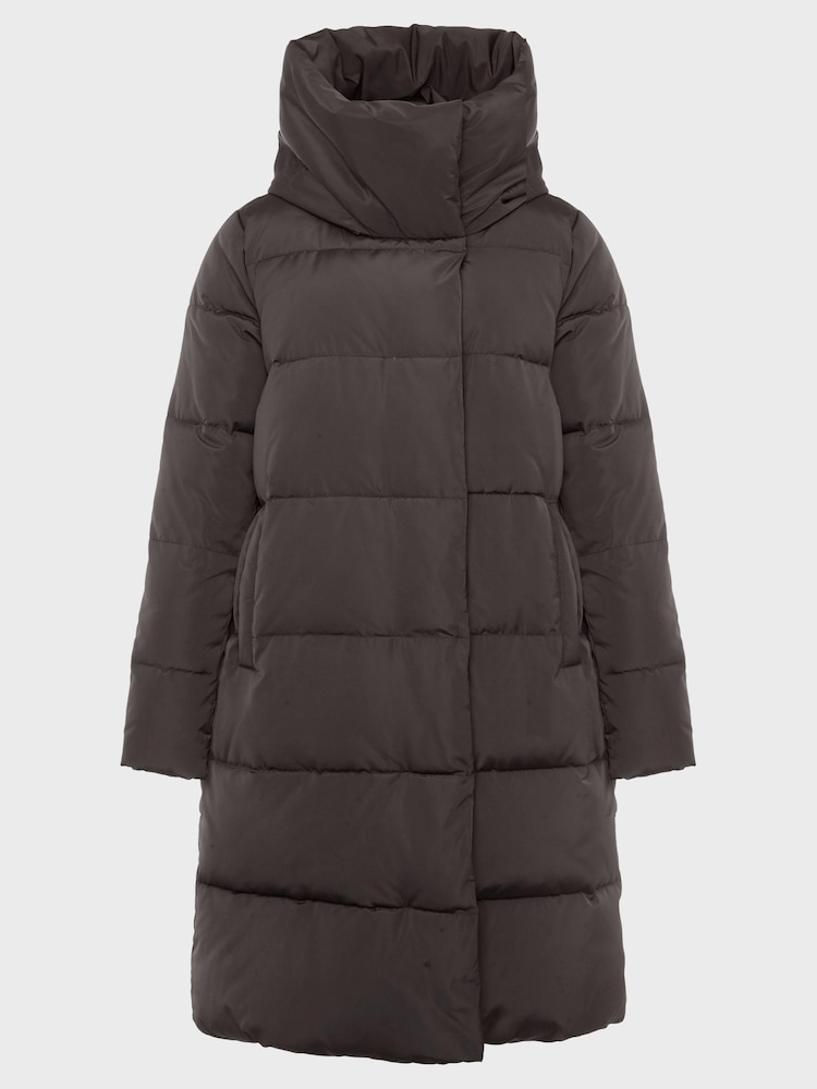 Hobbs Grey Petite Heather Puffer Jacket - Image 4 of 4