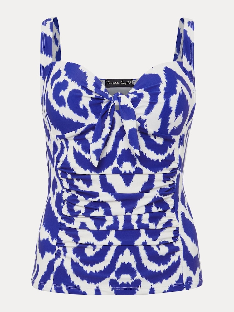 Phase Eight Blue Ikat Tankini Top - Image 6 of 6