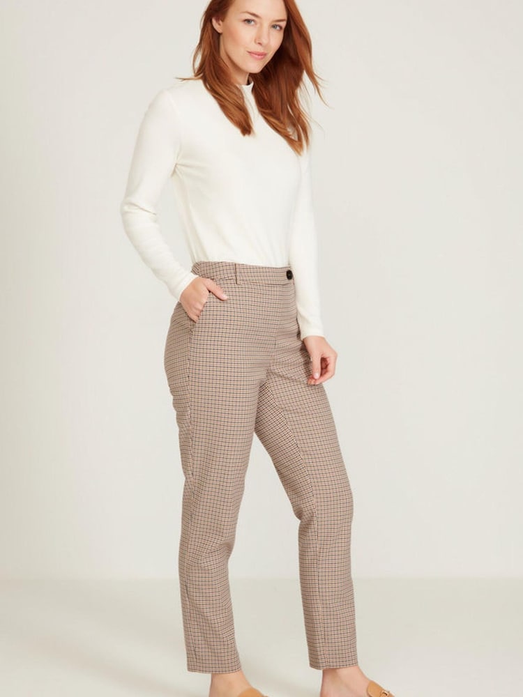 M&Co Brown Check Trousers - Image 1 of 4