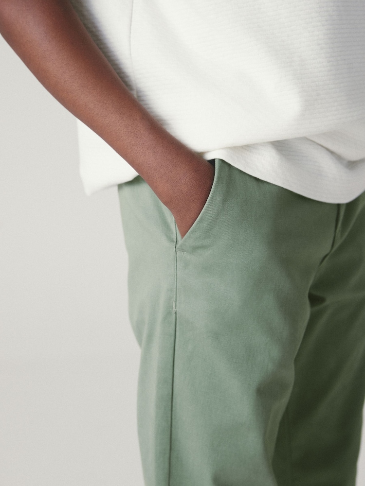 Mineral Green Regular Fit Stretch Chino Trousers (3-16yrs) - Image 3 of 6