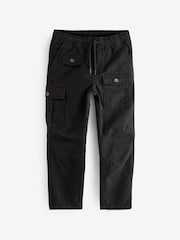 Black 100% Cotton Cargo Trousers (3-16yrs) - Image 1 of 3