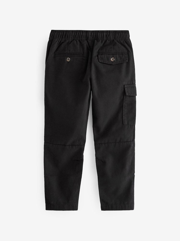 Black 100% Cotton Cargo Trousers (3-16yrs) - Image 2 of 3