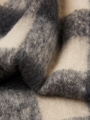 FatFace Black Bonnie Check Scarf - Image 2 of 2