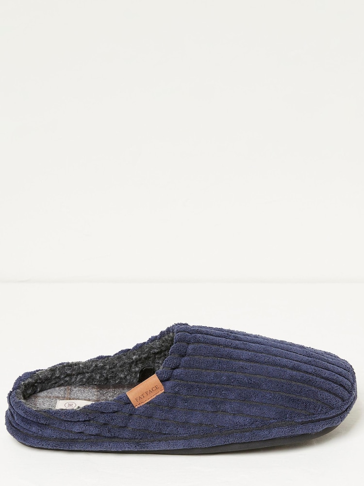 FatFace Blue Jamieson Cord Slippers - Image 1 of 4