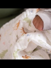 aden + anais Animal Essentials 100% Cotton Muslin Blanket 4 Pack - Image 3 of 5