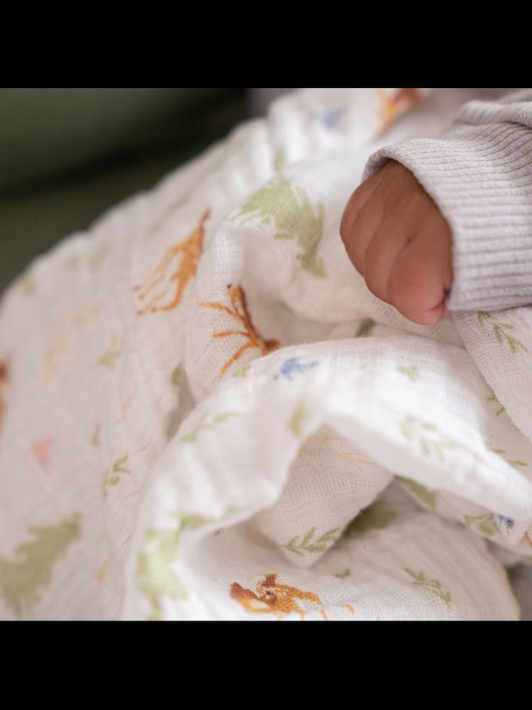 aden + anais Animal Essentials 100% Cotton Muslin Blanket 4 Pack - Image 3 of 5