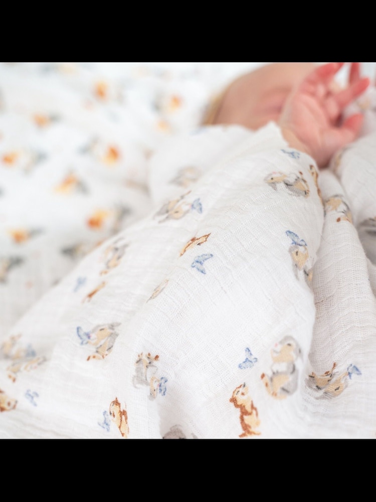 aden + anais Animal Essentials 100% Cotton Muslin Blanket 4 Pack - Image 4 of 5