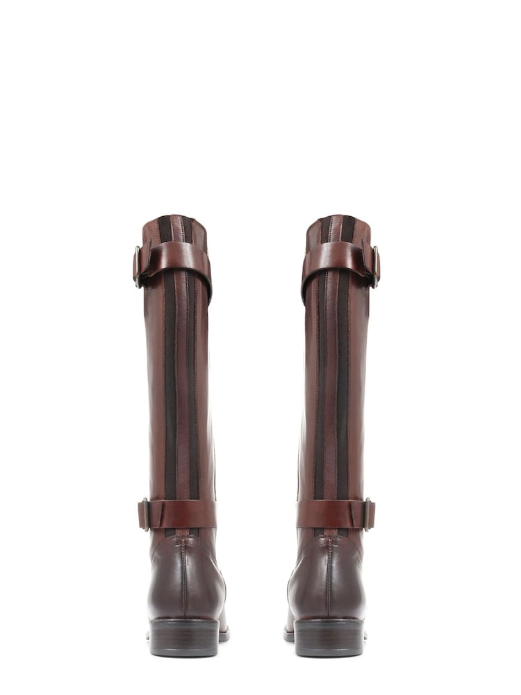 Jones Bootmaker Carrara Wide Calf Fit Brown Leather Boots - Image 5 of 5