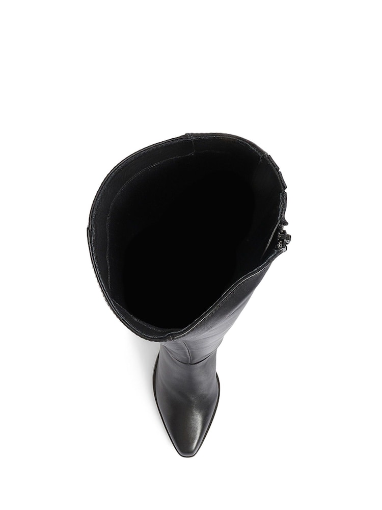 Jones Bootmaker Black Cagliari Extra Slim Knee High Boots - Image 4 of 5