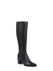 Jones Bootmaker Cagliari Wide Calf Fit Knee High Black Boots - Image 2 of 5