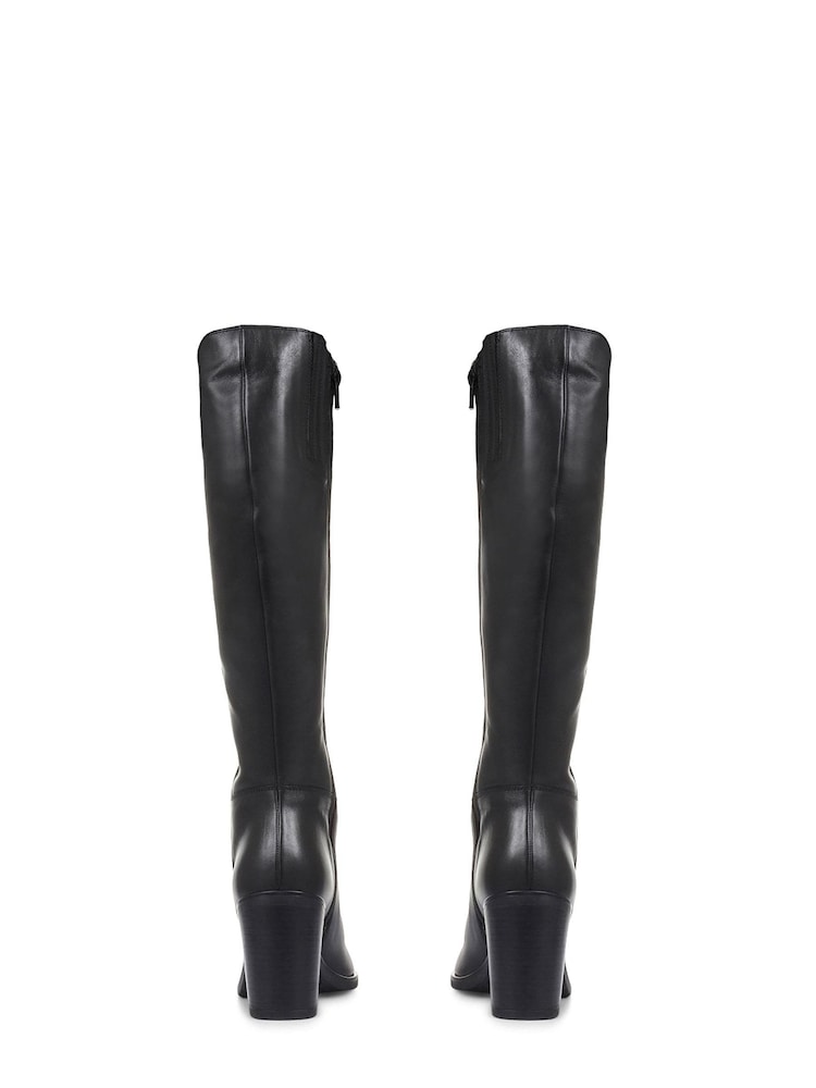 Jones Bootmaker Cagliari Wide Calf Fit Knee High Black Boots - Image 5 of 5