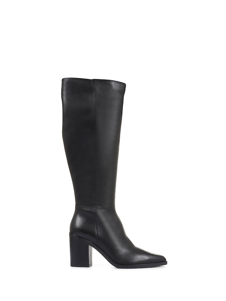 Jones Bootmaker Cagliari Wide Calf Fit Knee High Black Boots - Image 1 of 5