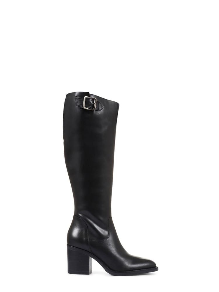 Jones Bootmaker Cesena Medium Leather Black Knee Boots - Image 1 of 5