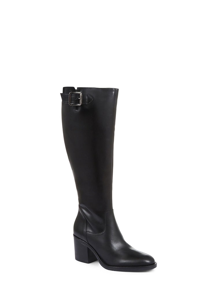 Jones Bootmaker Cesena Medium Leather Black Knee Boots - Image 2 of 5