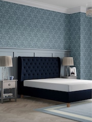 Laura Ashley Annaly Velvet Midnight Navy Chatsworth Bed Upholstered - Image 2 of 6