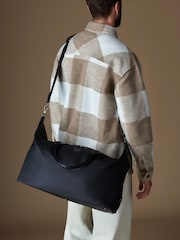 OSPREY LONDON Waxed Canvas & Glazed Calf Leather Grantham Weekend Holdall Bag - Image 1 of 6