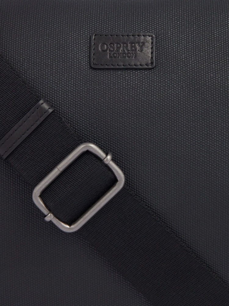 OSPREY LONDON Waxed Canvas & Glazed Calf Leather Grantham Weekend Holdall Bag - Image 6 of 6
