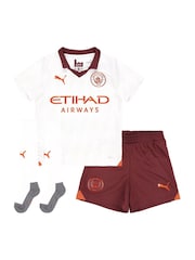 Puma White Manchester City Away 23/24 Minikit - Image 1 of 6