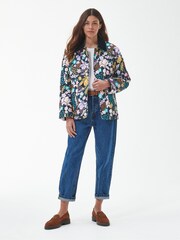 Barbour® Navy Delphinium Printed Quilt Jacket - Image 7 of 7