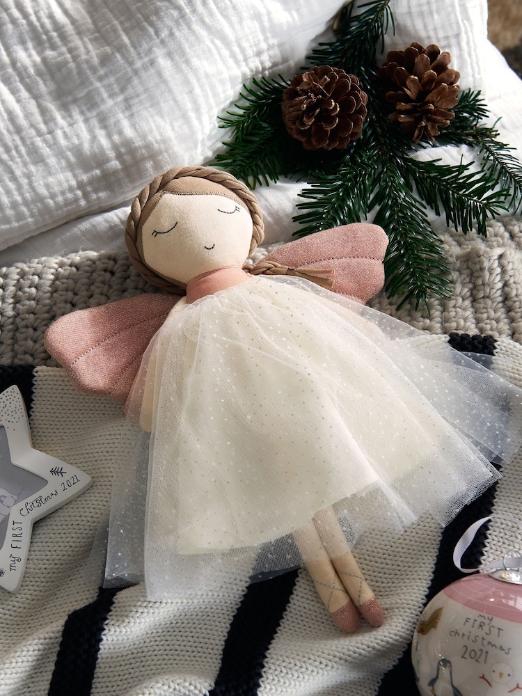 Mamas & Papas Pink Christmas Bella Fairy Soft Toy - Image 1 of 4
