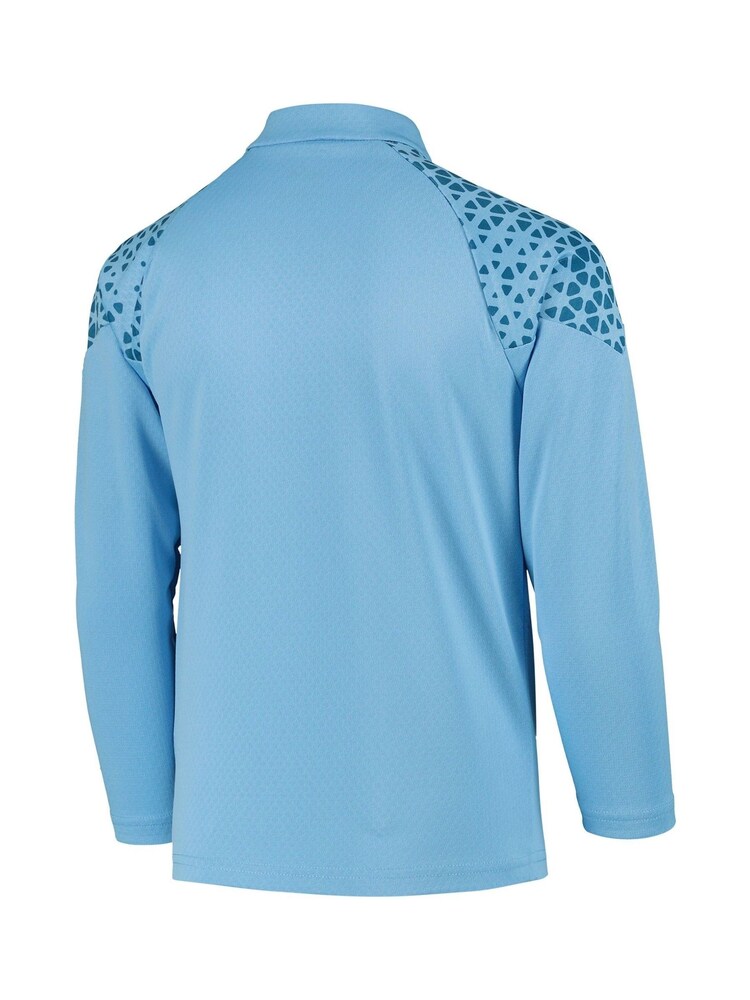 Puma Light Blue Manchester City 1/4 Zip Kids Training Top - Image 3 of 3