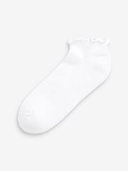 Monochrome Frill Top Cushion Sole Trainer Socks 4 Pack - Image 3 of 7