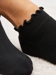 Monochrome Frill Top Cushion Sole Trainer Socks 4 Pack - Image 7 of 7