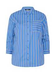Yours Curve Blue Stock Stripe Shirt - Image 5 of 5